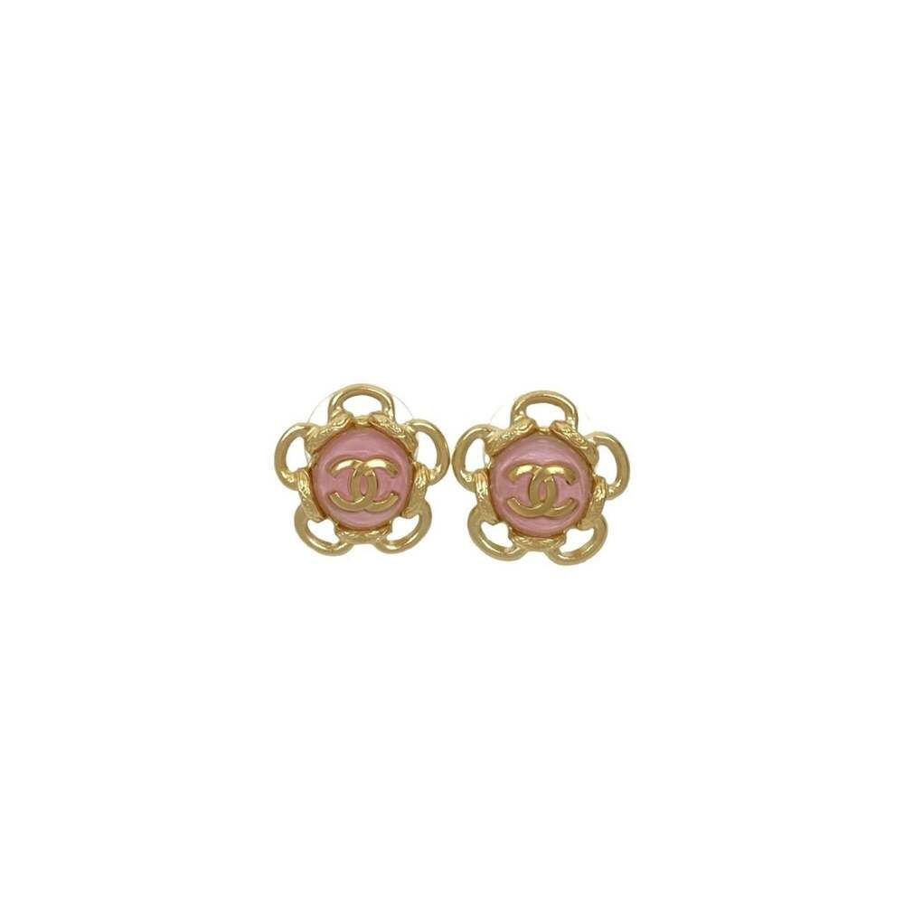 CHANEL Authentic Pink Logo Earrings - Picture 4 of 6